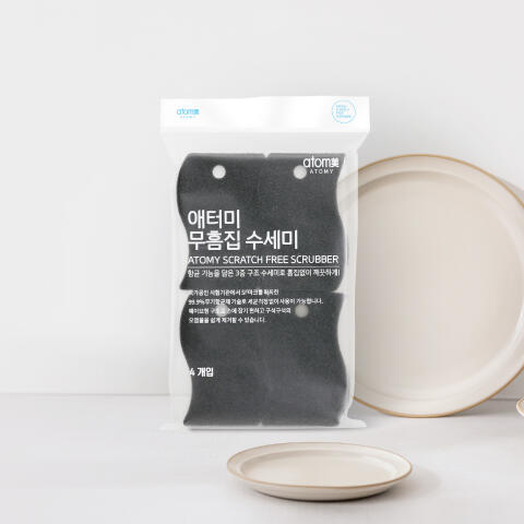 Атоми Губка хозяйственная не оставляющая царапин