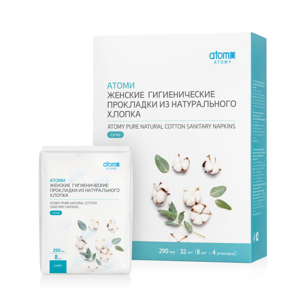 Атоми женские гигиенические прокладки Супер